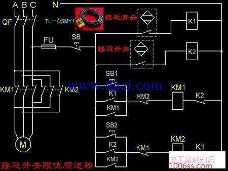电容式接近开关限位接线图